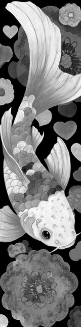 Free printable fish bookmark featuring plain bookmark vertical swim